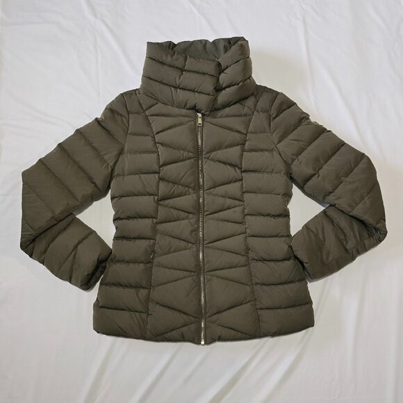 Guess - Down Filled Alyssa Winter Puffer Jacket - Olive Green - Medium - Picture 1 of 14